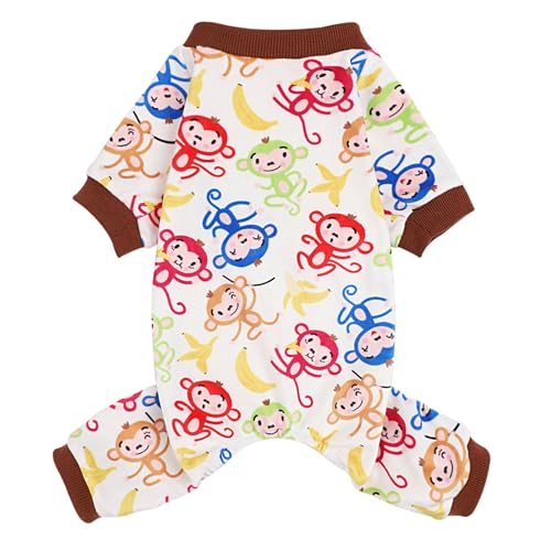 Brauner Affen-Samt-Hunde-Pyjama, leichter Stretch-Fleece-Jumpsuit, kleine männliche und weibliche Welpenkleidung, Frühling-Winter-Pyjama, Einteiler, Hundebekleidung Brauner Affen-Samt-Hunde-Pyjama, leichter Stretch-Fleece-Jumpsuit, kleine männliche und weibliche Welpenkleidung, Frühling-Winter-Pyjama, Einteiler, Hundebekleidung von Kosiyi