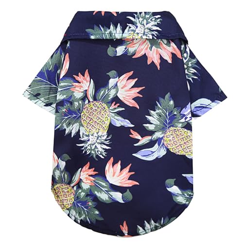 Hunde-Hawaii-Shirt, Hawaii-Stil, Sommer-Hundekleidung, für Jungen und Mädchen, atmungsaktiv, cooles Kostüm, Strand, Meer, Sweatshirt für kleine Welpen, Polo-T-Shirt, Haustier-Outfit von Kosiyi