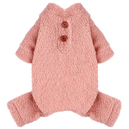 Hunde-Pyjama, für kleine Hunde, Jungen, Mädchen, kleine Hunde, Fleece, Welpenbekleidung, Jammies, Hunde-Pyjama, Chihuahua, Herbst, Winter, warmer Einteiler, Overall, Kleidung, Haustiere, Hunde, von Kosiyi