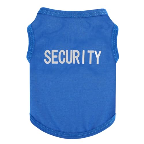 Hunde-Shirt, Sommerkleidung für kleine Hunde, Jungen, Mädchen, dehnbar, weich, atmungsaktiv, leicht, Tanktop, kühlendes T-Shirt, Katzen, ärmelloses Outfit, Größe M, Blau von Kosiyi