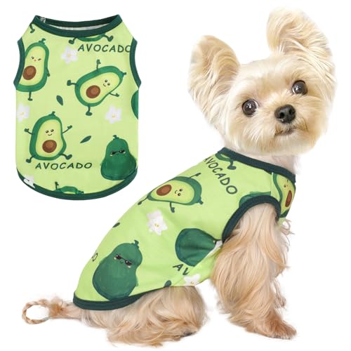 Hunde-Shirt, Weste, Hundekleidung für kleine Hunde, Jungen, Mädchen, dehnbar, Sommer, Welpen, T-Shirts, weich, atmungsaktiv, leicht, Hunde-Sweatshirt, Haustier-Katzen-Outfit von Kosiyi