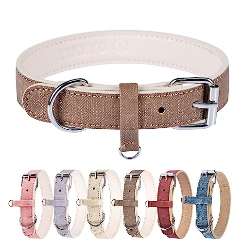 Hunde- und Katzenhalsband, Mädchen-Hundehalsband und Katzenhalsbänder für Mädchen und Katzen, Xs Hundehalsband, Strass mit Schmetterling, Festival, niedliches Katzenhalsband, Abreißverschluss, Hundeleine und Halsband-Set (groß, Kaffee) von Kosiyi