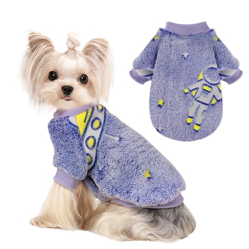 Kosiyi Hundepullover für kleine Hunde, Mädchen, Jungen, Nachtlicht, Fleece, warmer Pullover, Hunde-Sweatshirt, Wintermantel, Jacke, Katzenkostüm, kleiner Hundepullover, weiblich, männlich, Kosiyi Hundepullover für kleine Hunde, Mädchen, Jungen, Nachtlicht, Fleece, warmer Pullover, Hunde-Sweatshirt, Wintermantel, Jacke, Katzenkostüm, kleiner Hundepullover, weiblich, männlich, von Kosiyi
