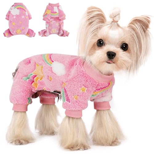 Welpenpullover für kleine Hunde, weicher Fleece-Hunde-Pyjama und Einteiler, warme Winterkleidung für männliche und weibliche Welpen von Kosiyi