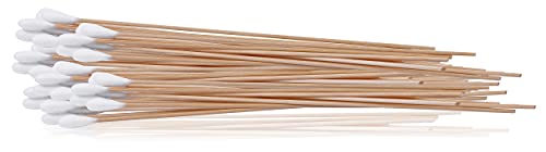 Kosmetex 100x Ohrreinigung für Hunde, Langer 23cm Stab, Wattekopf 4mm, Ohrreiniger Wattestäbchen Ohrreinigungsstäbchen für Haustiere, Hund, Katze von Kosmetex