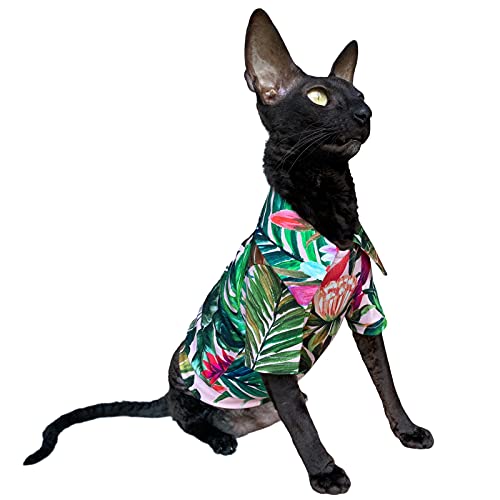 Kotomoda Katze Hawaii T-Shirt für Sphynx und nackte Katzen (klein) von Kotomoda