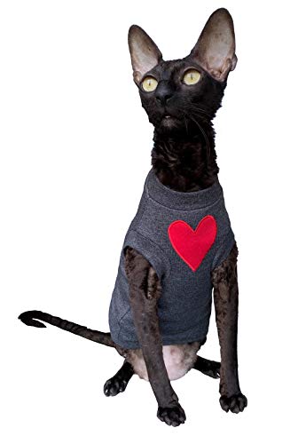 Kotomoda Katze T-Shirt I Love You dunkelgrau (L) von Kotomoda