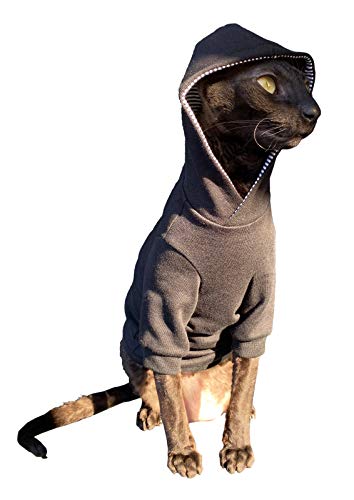 Kotomoda Katzen Kapuzenpullover in Schwarz (XL) von Kotomoda