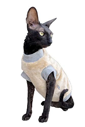 Kotomoda Katzen Kleidung Pullover Biege Manteau (L) von Kotomoda