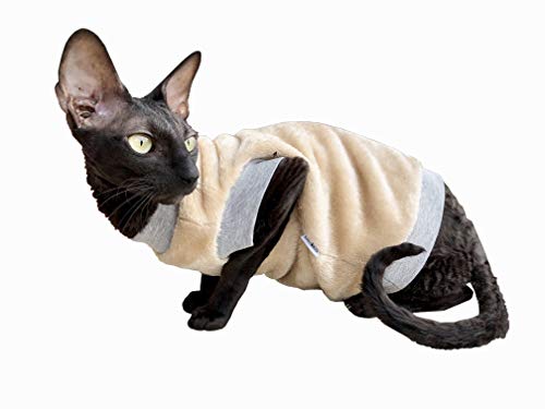 Kotomoda Katzen Kleidung Pullover Biege Manteau (S) von Kotomoda