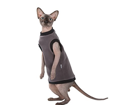 Kotomoda Katzen Kleidung Pullover Taup Fleece (XS) von Kotomoda