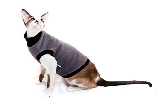Kotomoda Katzen warm Kleidung Turtleneck taup Fleece (S) von Kotomoda