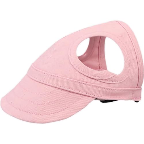 Koufeil Outdoor Sonnenschutzhaube Für Hunde, Sonnenhüte Für Hunde, Verstellbarer Hunde Sonnenhut, Hunde Baseballmütze Mit Ohrlöchern (Large,Pink) von Koufeil