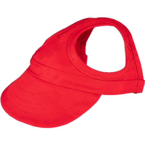 Koufeil Outdoor Sonnenschutzhaube Für Hunde, Sonnenhüte Für Hunde, Verstellbarer Hunde Sonnenhut, Hunde Baseballmütze Mit Ohrlöchern (Small,Red) von Koufeil