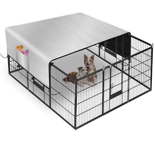 Kovshuiwe Haustierzaunabdeckung, 600D Oxford-Tuch, oberer Sonnenschutz der Hundehütte, Zaunabdeckung bietet Schatten und Regenschutz für Hunde im Freien, passend für 210 cm / 240 cm / 289,6 cm große Kovshuiwe Haustierzaunabdeckung, 600D Oxford-Tuch, oberer Sonnenschutz der Hundehütte, Zaunabdeckung bietet Schatten und Regenschutz für Hunde im Freien, passend für 210 cm / 240 cm / 289,6 cm große von Kovshuiwe
