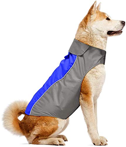 Hundemäntel Wasserdicht Hund Regenmantel Hundejacke Kpuplol Wasserdicht Hundemantel Hund Regenjacke Fleece Futter Warme Weste Hundekleidung für Kleine Mittel Große Hunde von Kpuplol