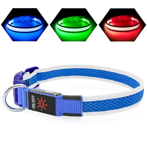 Kpuplol Leuchthalsband Hund, Leuchtend Hundehalsband Wiederaufladbar LED Leuchthalsband Hund für Kleine Mittlere Große, Wasserdichtes Einstellbar Sicherheit Hundehalsband mit 3 Beleuchtungsmodi Kpuplol Leuchthalsband Hund, Leuchtend Hundehalsband Wiederaufladbar LED Leuchthalsband Hund für Kleine Mittlere Große, Wasserdichtes Einstellbar Sicherheit Hundehalsband mit 3 Beleuchtungsmodi von Kpuplol