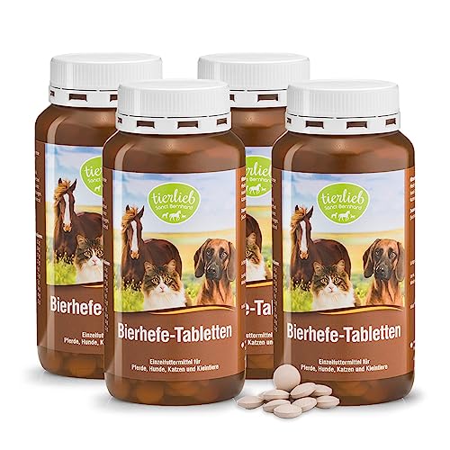 tierlieb Bierhefe-Tabletten | 4X 400 Stück | Einzelfuttermittel für Pferde, Hunde, Katzen & Kleintiere | Mit essenziellen Aminosäuren, B-Vitaminen und Spurenelementen | Made in Germany tierlieb Bierhefe-Tabletten | 4X 400 Stück | Einzelfuttermittel für Pferde, Hunde, Katzen & Kleintiere | Mit essenziellen Aminosäuren, B-Vitaminen und Spurenelementen | Made in Germany von Kräuterhaus Sanct Bernhard