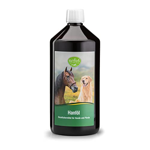 tierlieb Sanct Bernhard Hanföl | Für Hunde & Pferde | Natürlich & kaltgepresst | Kontrollierte Qualität | 1000ml von Kräuterhaus Sanct Bernhard