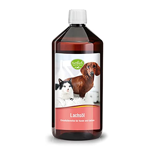 Premium Lachsöl für Hunde & Katzen | Omega 3-6-9 | Atlantischer Lachs aus Norwegen | 1 Liter | Sanct Bernhard tierlieb von Kräuterhaus Sanct Bernhard