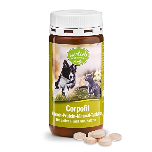 tierlieb Corpofit Vitamin-Protein-Mineral-Tabletten | Hunde & Katzen | Für Knochen, Zähne & Krallen | 150 Tabletten von Kräuterhaus Sanct Bernhard