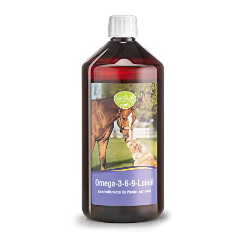 tierlieb Omega-3-6-9 Leinöl für Pferde & Hunde | Reich an ungesättigten essenziellen Fettsäuren | Mit natürlichem Vitamin E | 1 Liter tierlieb Omega-3-6-9 Leinöl für Pferde & Hunde | Reich an ungesättigten essenziellen Fettsäuren | Mit natürlichem Vitamin E | 1 Liter von Kräuterhaus Sanct Bernhard