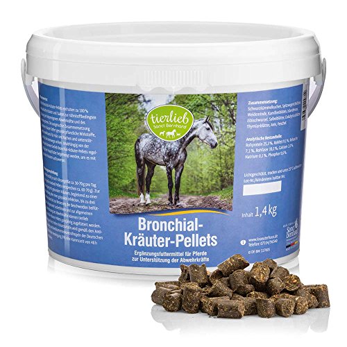 tierlieb Sanct Bernhard Bronchial Kräuter Pellets für Pferde, zur Unterstützung der Abwehrkräfte, Inhalt 1,4 kg von Kräuterhaus Sanct Bernhard