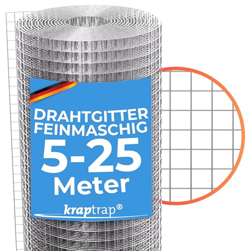 KrapTrap Volierendraht Drahtgitter feinmaschig I verzinkt I 8x8 mm I 25m x 1m I Wühlmausgitter Mäusegitter Nagergitter Hochbeetgitter … KrapTrap Volierendraht Drahtgitter feinmaschig I verzinkt I 8x8 mm I 25m x 1m I Wühlmausgitter Mäusegitter Nagergitter Hochbeetgitter … von KrapTrap