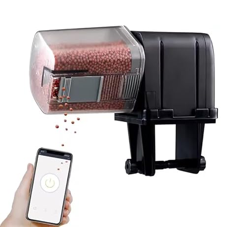 Automatischer Futterspender für Fische TUYA WiFi 175ml – Intelligenter Aquarium Futterautomat mit App Steuerung, Zeitplan, Portionierung, kompatibel mit Alexa und Google Assistant von Kraslaw