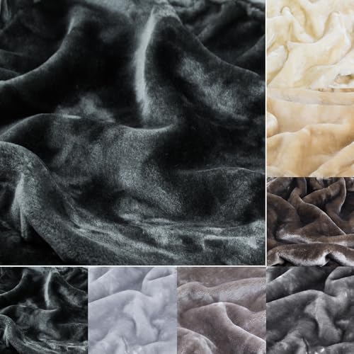 Kratzbaumland Edelplüsch für Kratzbäume (420g/m) 150 cm Rollenbreite (versch. Farben/Längen): Stofffarbe - dunkelgrau, Länge - 6,0 Meter von Kratzbaumland