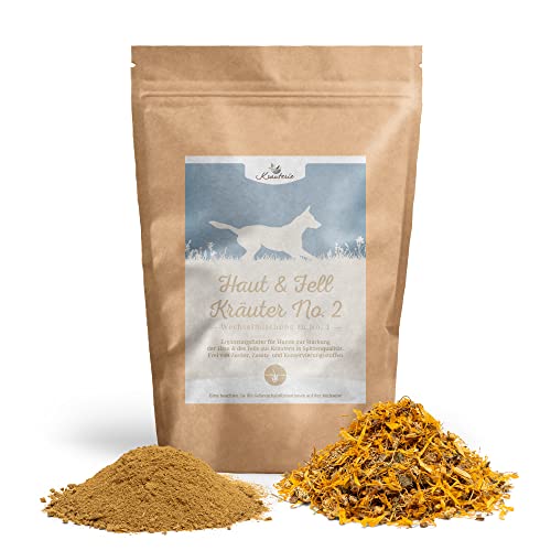 Krauterie Haut und Fell Kräuter No. 2 für Hunde in Spitzenqualität (250 g) - geschnitten - Artgerechtes Ergänzungsfuttermittel für Hunde, frei von Zusatzstoffen, zuckerfrei, getreidefrei Krauterie Haut und Fell Kräuter No. 2 für Hunde in Spitzenqualität (250 g) - geschnitten - Artgerechtes Ergänzungsfuttermittel für Hunde, frei von Zusatzstoffen, zuckerfrei, getreidefrei von Krauterie