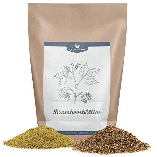 Krauterie Brombeerblätter Hund, Einzelfuttermittel für Hunde (100 g), Brombeerblätter Feinschnitt in Spitzenqualität von Krauterie