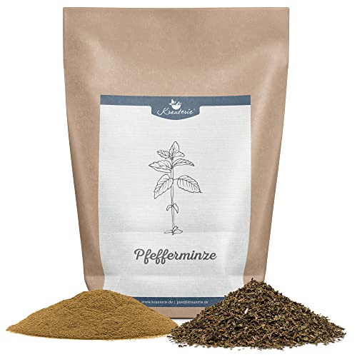 Krauterie Pfefferminze Hund, Einzelfuttermittel für Hunde (100 g), Pfefferminzblätter Geschnitten in Spitzenqualität Krauterie Pfefferminze Hund, Einzelfuttermittel für Hunde (100 g), Pfefferminzblätter Geschnitten in Spitzenqualität von Krauterie