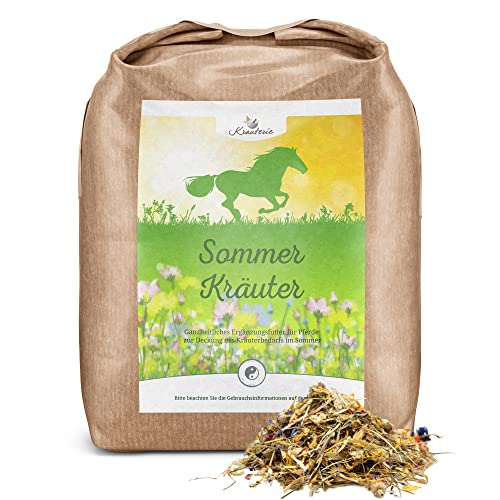 Krauterie Sommerkräuter Pferd in Spitzenqualität (3000 g), Sommer Kräuter für Pferde, Saisonkräuter als Bestandteil artgerechter Fütterung, frei von Zusatzstoffen, aus Liebe zu Deinem Pferd von Krauterie