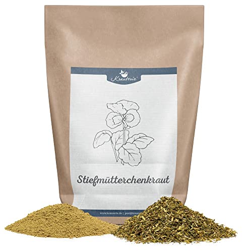 Krauterie Stiefmütterchenkraut Hund, Einzelfuttermittel für Hunde (100 g), Stiefmütterchenkraut Geschnitten in Spitzenqualität von Krauterie