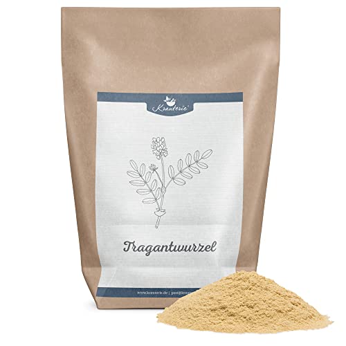 Krauterie Tragantwurzel Hund, Einzelfuttermittel für Hunde, Tragantwurzel/Astragalus Pulver in Spitzenqualität von Krauterie