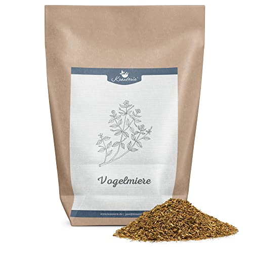 Krauterie Vogelmiere Hund, Einzelfuttermittel für Hunde (100 g), Vogelmierenkraut Geschnitten in Spitzenqualität von Krauterie