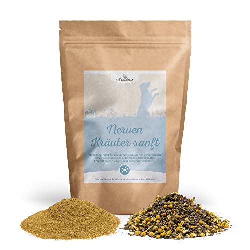 Krauterie Nerven Kräuter sanft für Hunde in Spitzenqualität (250 g) - Pulver - Artgerechtes Ergänzungsfuttermittel für Hunde, frei von Zusatzstoffen, zuckerfrei, getreidefrei Krauterie Nerven Kräuter sanft für Hunde in Spitzenqualität (250 g) - Pulver - Artgerechtes Ergänzungsfuttermittel für Hunde, frei von Zusatzstoffen, zuckerfrei, getreidefrei von Krauterie