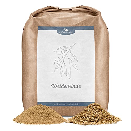 Krauterie Weidenrinde Pferd, Artgerechtes Einzelfuttermittel für Pferde (2000 g), Weidenrinde geschnitten in Spitzenqualität von Krauterie