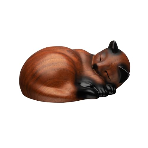 Kriss Art Haustierurnen, schlafende Harz-Katzenurne, Katzenurnen für Asche, kleine Tierurne, kleine Haustierurnen von Kriss Art