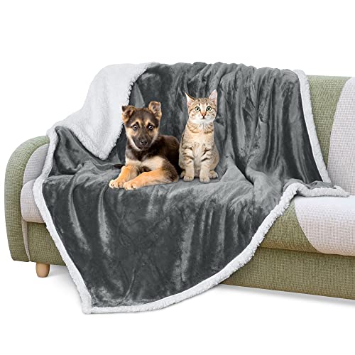 Kritter Planet Fleece Hunde Decke Waschbare Weiche Flauschige Sherpa Plüsch Hunde Couch Decken Überwürfe für Große, Mittelgroße und Kleine Hunde Welpen Hunde Katzen, 152 x 127 cm von Kritter Planet