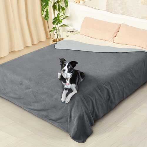 Kritter Planet Hundedecke Wasserdicht, Kuschelig Sex Decke, Urinbeständige Haustierdecke Waschbar Hundedecke für Sofa Bett Couch Autositz Möbel, XXL Decke 260 x 244 cm, Hellgrau/Dunkelgrau Kritter Planet Hundedecke Wasserdicht, Kuschelig Sex Decke, Urinbeständige Haustierdecke Waschbar Hundedecke für Sofa Bett Couch Autositz Möbel, XXL Decke 260 x 244 cm, Hellgrau/Dunkelgrau von Kritter Planet