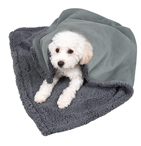Kritter Planet Hundedecke Wasserdicht, Liebesdecke Sex Decke Wasserdicht, Waschbar Kuscheldecke Sofaschutz Tagesdecke für Sofa Autositz Couch Bett, S 63x76cm Klein Decke, Lt Gray/Dk Gray von Kritter Planet