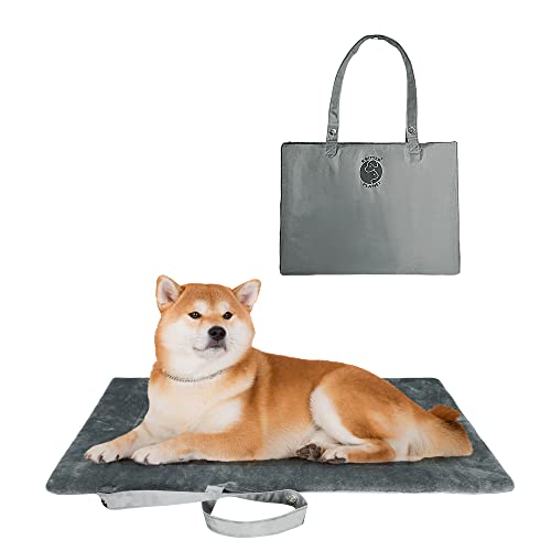Kritter Planet wasserdichte Katze Hundematte, Faltbare Waschbare Haustier Outdoor Hundedecke für Reisen Camping Outdoor, Faltbare Haustiermatte mit Griffen, Kleine Mittlere Hundebettdecke 80 x 60CM von Kritter Planet