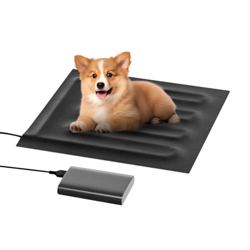 Krmoau Hunde-Heizkissen, Haustier-Heizkissen | USB-elektrische Haustierwärmermatte,Wasserdichter Haustierwärmer, waschbarer Bezug, Heimtierbedarf, Heizgeräte für kleine Katzen und Hunde von Krmoau