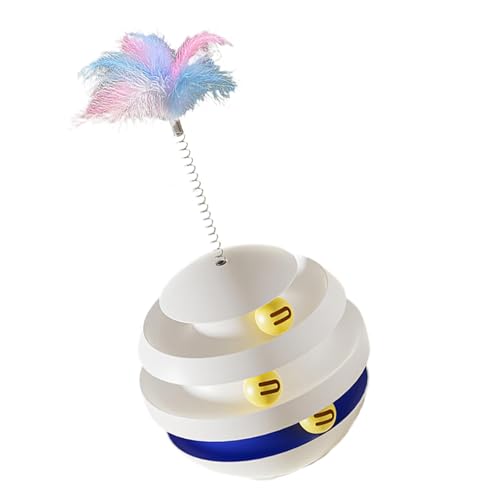 Krmoau Kätzchen-Puzzle, Katzenballspielzeug, Katzenspielzeug mit Ball, Katzenballturm-Drehteller, Hunde-Anreicherungsspielzeug, rollendes Katzenspielzeug für den Innenbereich Krmoau Kätzchen-Puzzle, Katzenballspielzeug, Katzenspielzeug mit Ball, Katzenballturm-Drehteller, Hunde-Anreicherungsspielzeug, rollendes Katzenspielzeug für den Innenbereich von Krmoau