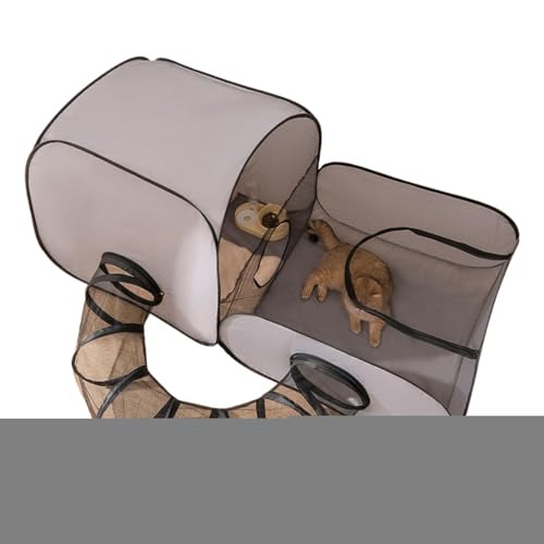Krmoau Katzen Spielgehege | Tragbares Freigehege Mit Tunnel Katzenhaus,Atmungsaktives Netzgehege mit Tunnel für Hunde Kleintiere Krmoau Katzen Spielgehege | Tragbares Freigehege Mit Tunnel Katzenhaus,Atmungsaktives Netzgehege mit Tunnel für Hunde Kleintiere von Krmoau