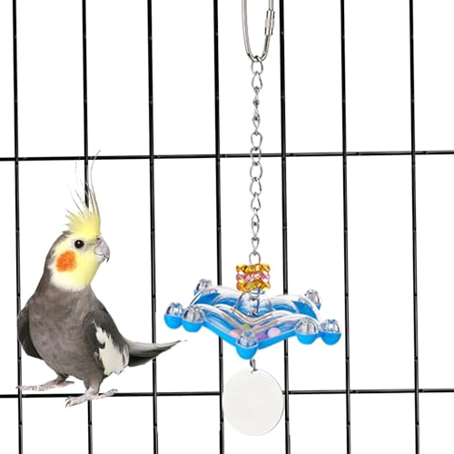 Krmoau Vogelkäfig Spielzeug | Raumschiff-Form Vogel Rasselspielzeug Für Den Käfig - Interaktives Kauspielzeug Zur Käfigbereicherung Gegen Langeweile & Stressabbau von Krmoau
