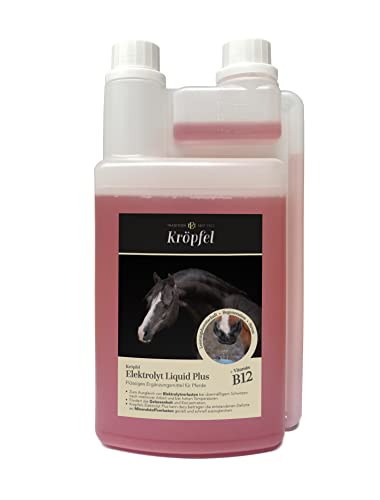 Kröpfel Elektrolyt Liquid Plus 1000 ml - Mineralfutter für Sportpferde - Ergänzungsfuttermittel für Tiere - flüssiges Nahrungsergänzungsmittel für Pferde & Ponys - Liquid für Rennpferde von Kröpfel