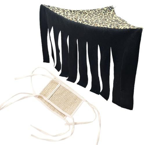 Kronabelle Hamsterbett mit Strohschaukel & Quasten, Dreieck-Hängematte, bequemer hängender Ruheplatz für kleine Haustiere von Kronabelle